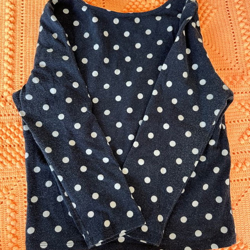 Polka dot crop top Forever 21 like new, blue and white, size XS
