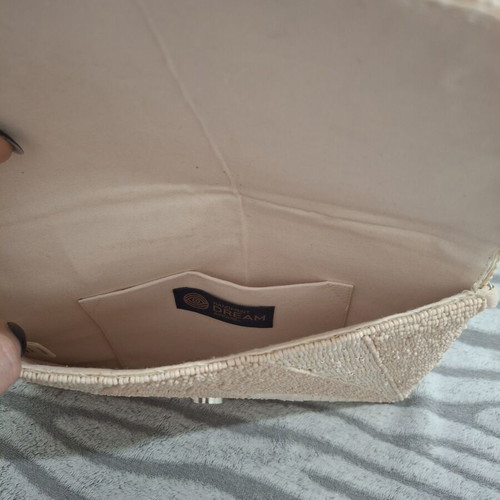 Evening clutch bag, beige
