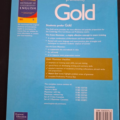 Proficiency Gold used 3 books for English learning