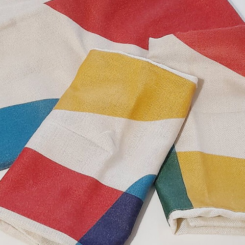 Color Block Set of 4 Sofa Pillow Covers like new, linen canvas