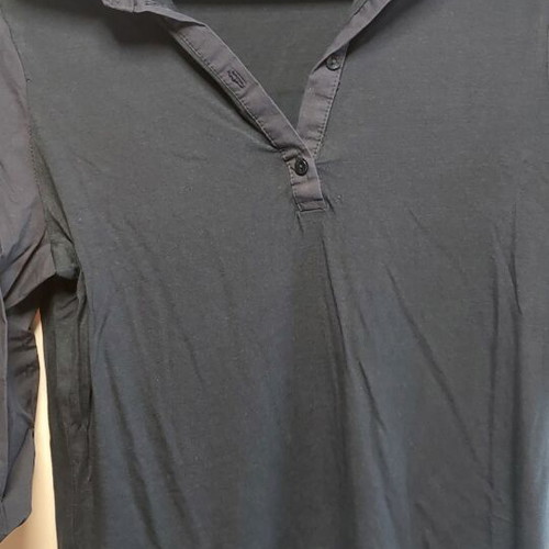 Women's T-shirt XS/S dark blue with puffed short sleeves like new