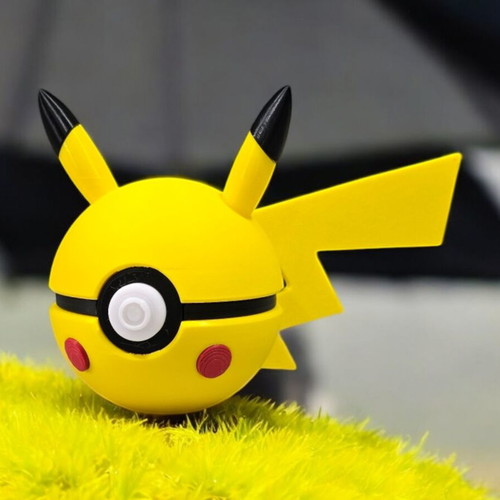 Pikachu Pokémon Pokéball new 3D printed
