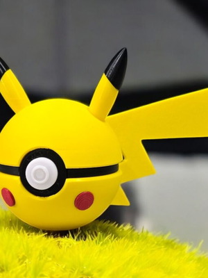 Pikachu Pokémon Pokéball new 3D printed
