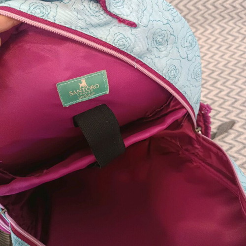 Santoro school backpack used without front flowers