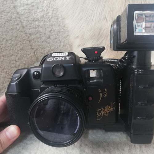 Sony Big Royal View vintage 35mm film camera used with flash