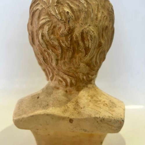 Gypsum bust of ancient Greek philosopher Socrates used 20x12x8 cm