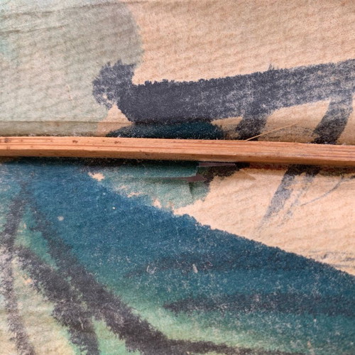 Chinese wooden decorative umbrella used, hand-painted
