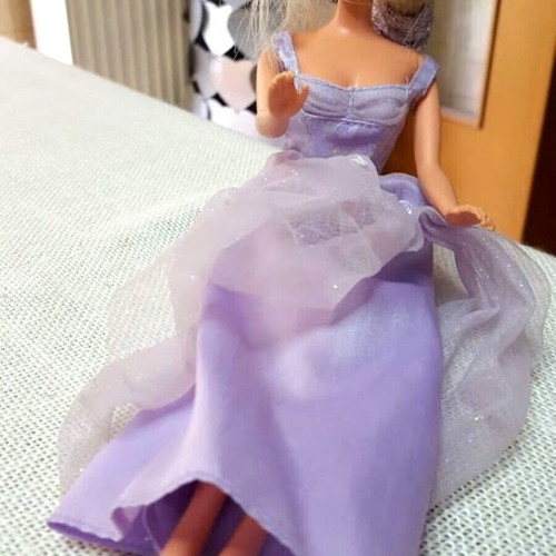 Mattel Vintage Barbie doll used with lilac evening dress