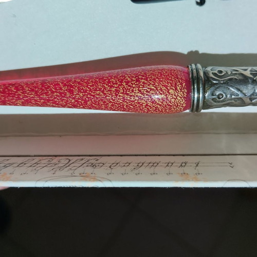 Bortoletti calligraphy pen set with Murano glass new