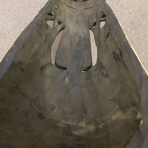 Totem African hand-carved used, 100 x 21.5 cm