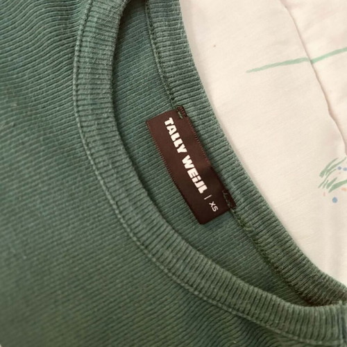 Tally Weill green short-sleeve summer t-shirt XS