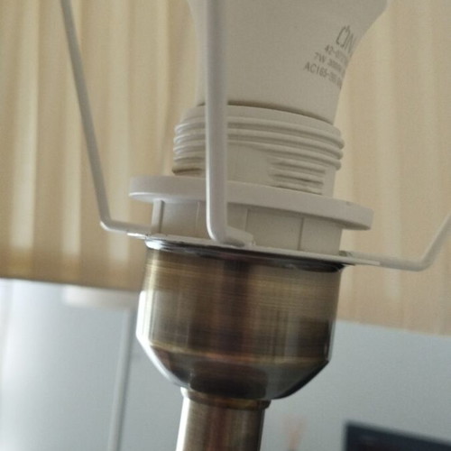 Inart floor lamp like new, brass and glass, height 1.60m