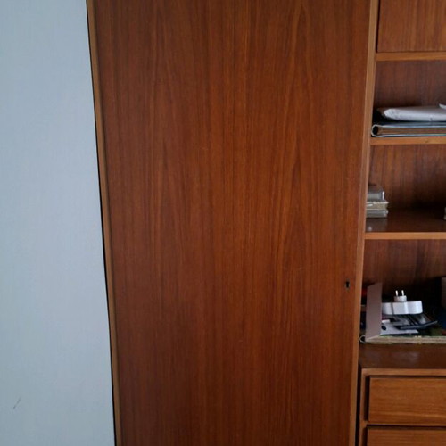 Vintage teak wood single-door wardrobe like new