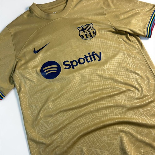 Nike Vintage Y2K FC Barcelona Away Jersey 2022-2023 Men’s Gold Like New