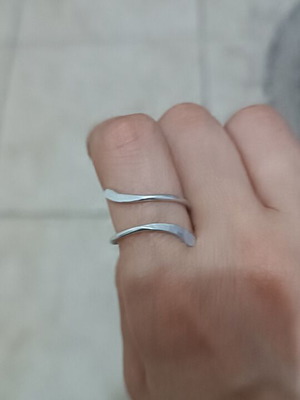 Adjustable silver ring handmade from scratch, new