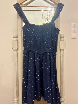 Polka Dot Dress like new with smocked chest, length 88cm