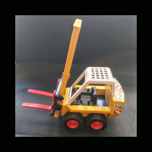 Playmobil forklift used vintage vehicle 1980 Geobra