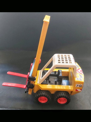 Playmobil forklift used vintage vehicle 1980 Geobra