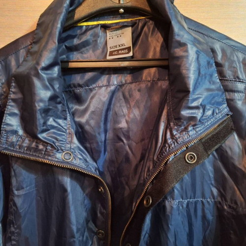 Windbreaker jacket blue metallic size XXL like new