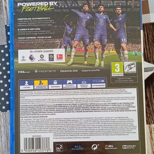 FIFA 22 PS4 game used, very good condition