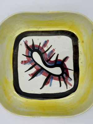 Mid-Century Modernist Ceramic Plate used, Kerameikos
