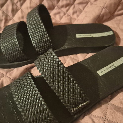 Ipanema black slides sandals size 38