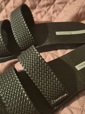 Ipanema black slides sandals size 38