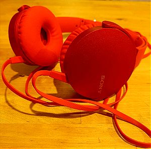 Ακουστικά Κεφαλής Sony MDR-XB550AP Κόκκινα