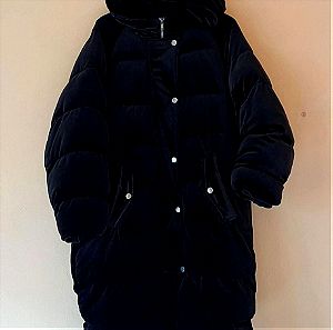 NA-KD μακρύ παλτό με κουκούλα και πλούσια γούνα
