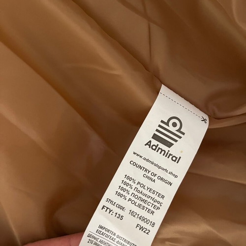 Admiral jacket size M beige quilted puffer like new