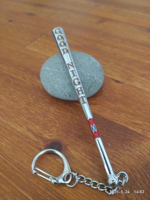 Harley Quinn "Good Night" keychain new, silver