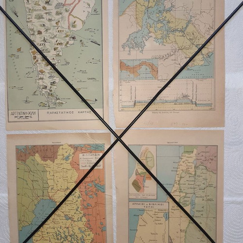 Maps of Early 1950s Chronology, Used, Pack of 33 by V. Lambrinakos