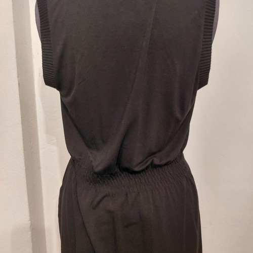 Prenom blouse dress like new, elastic waist, black and beige, size XL