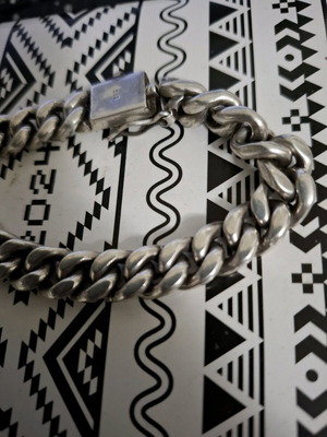 Αλυσίδα ασημένια vintage βραχιόλι μασίφ σαν καινούργιο