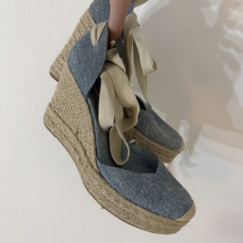 Pull & Bear platforms size EU 39 like new, blue and beige