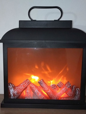 LED Lantern Fireplace decorative, like new