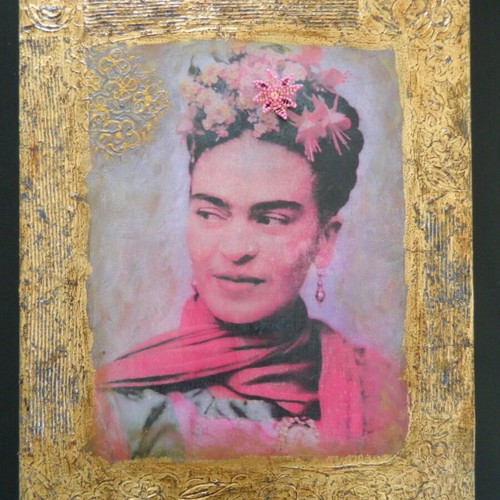 Frida Kahlo wall canvas 40x50 cm new mixed media artwork