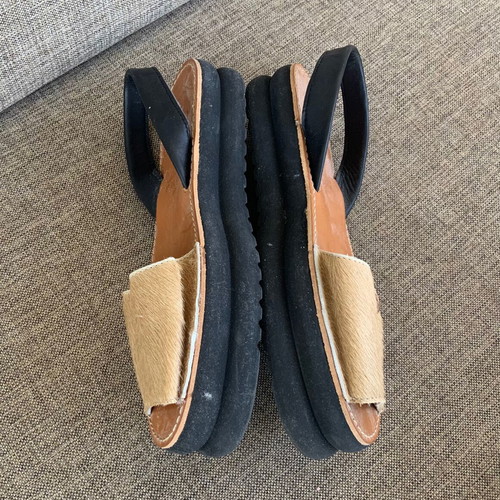 Popa sandals used, size 40, black and beige
