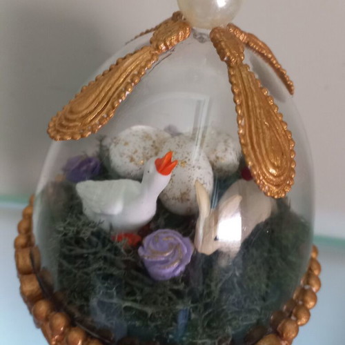 Easter decoration new, plexiglas, height 17 cm