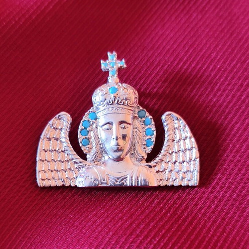 Silver amulet unused with Archangel Michael Mandamadou