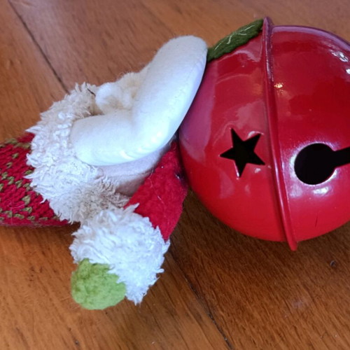 Santa Claus ornament 20cm like new with metal bell