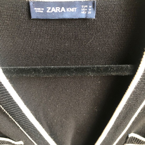 Black long knitted Zara cardigan medium like new