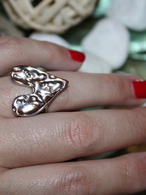 Adjustable silver ring new