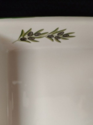 Rectangular ceramic tray like new for baking and serving