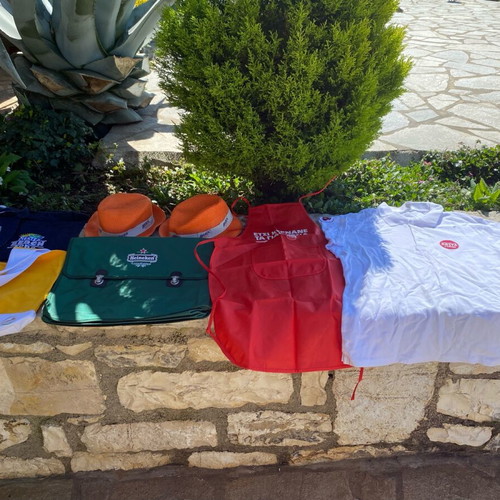 Advertising items new collection with bags, hats and shirt