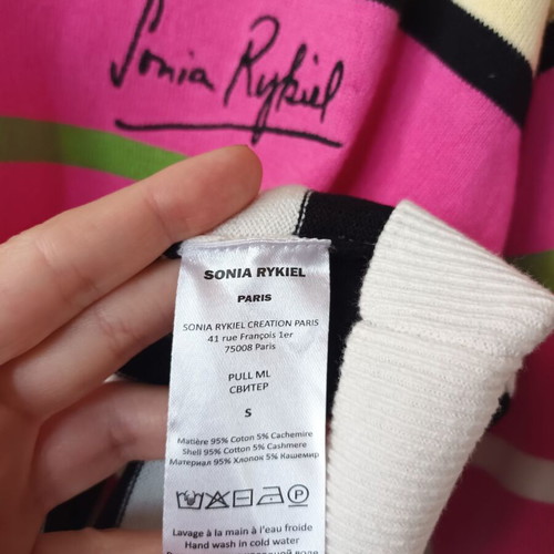 Sonia Rykiel knitted sweater new, multicolor, size S