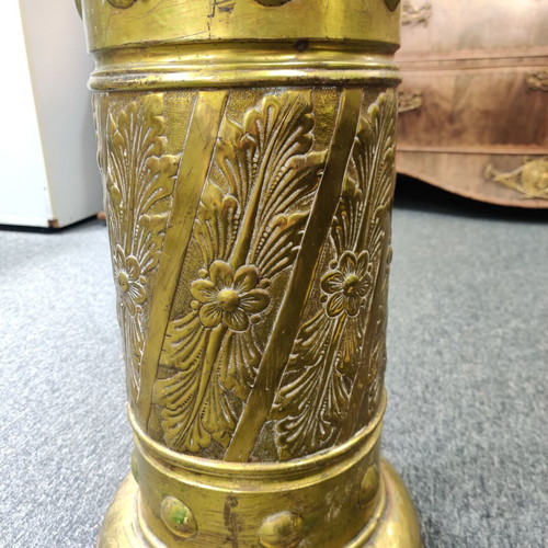Antique brass umbrella stand used