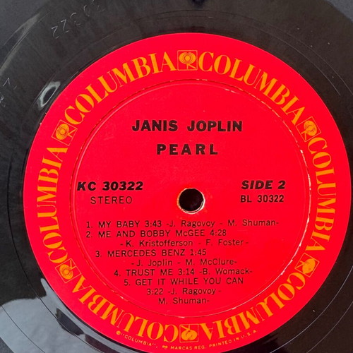 Janis Joplin Pearl 1st US 1971 LP used, rock