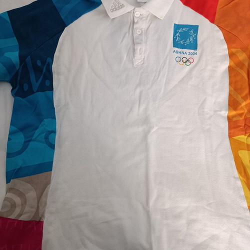 Adidas Polo 2004 Athens Olympics volunteer shirt like new, large
