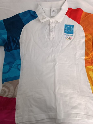Adidas Polo 2004 Athens Olympics volunteer shirt like new, large